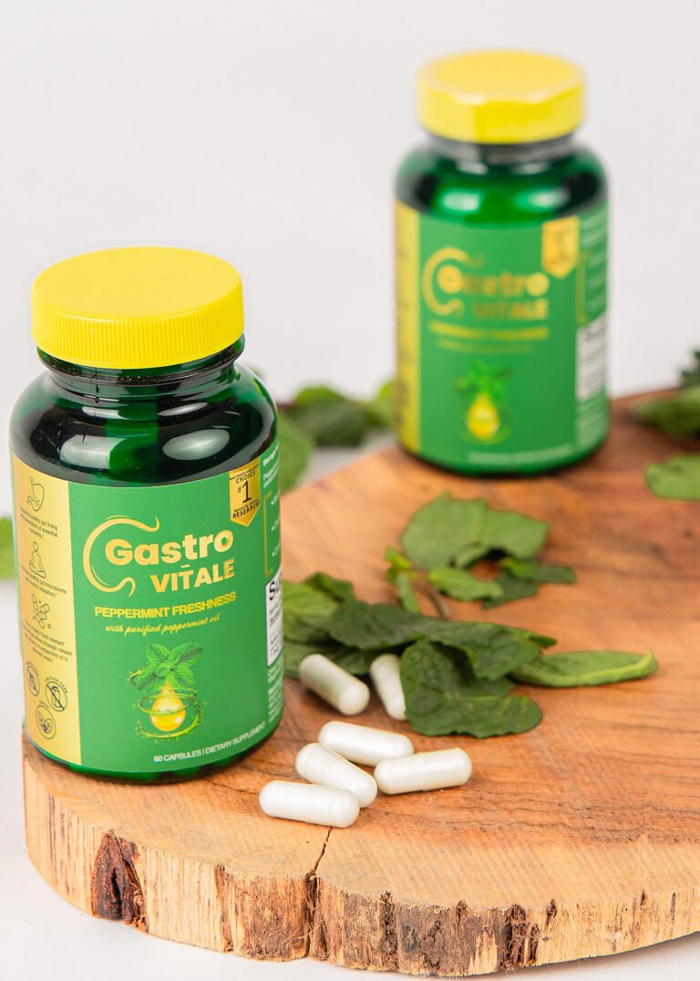 Gastro Vitale Pure Peppermint Oil Supplement A nautral remedy for relief from bloating, gas, constipation, diarrhea, abdominal pain Suitable for vegans, vegetarians, and those with allergy to Alpha-Gal and dairy. Probiotic Alternative glp-1 medication